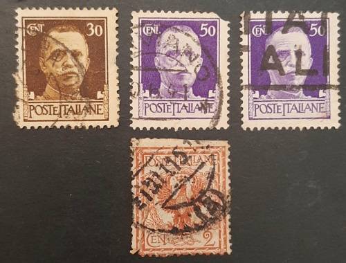 ** 1944 Italian Social Republic Fascist Stamps x4 (USED).**