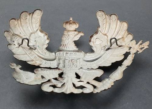 WW1 1915 Ersatz Gilded Prussian Infantry Officer's Pickelhaube Helmet Plate