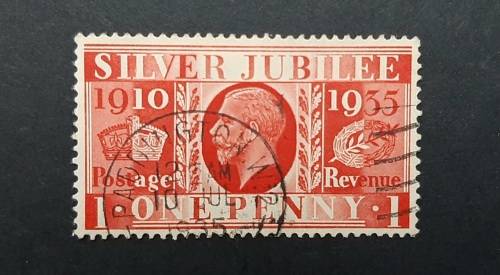 ** 1935 KGV Silver Jubilee 1 Penny Stamp (USED)**