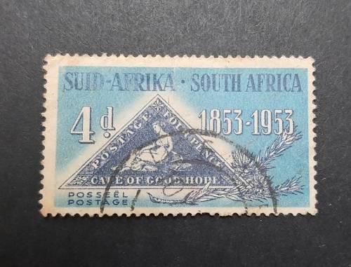 ** 1953 South Africa Cape of Good Hope 4d Stamp(USED)**