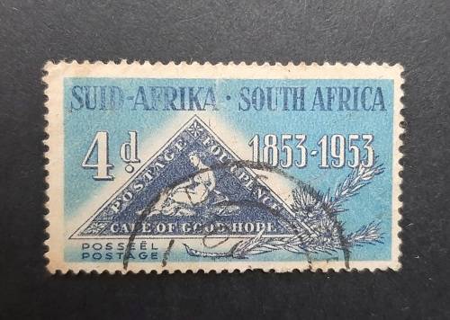 ** 1953 South Africa Cape of Good Hope 4d Stamp(USED)**