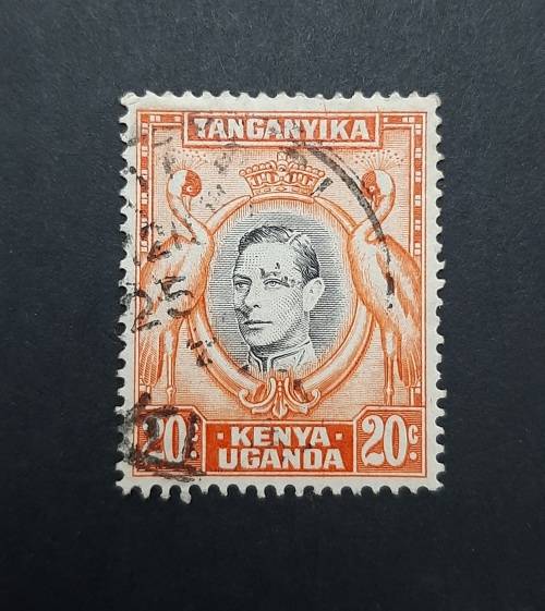 1938 KGVI Tanganyika, Kenya, Uganda 20c Stamp