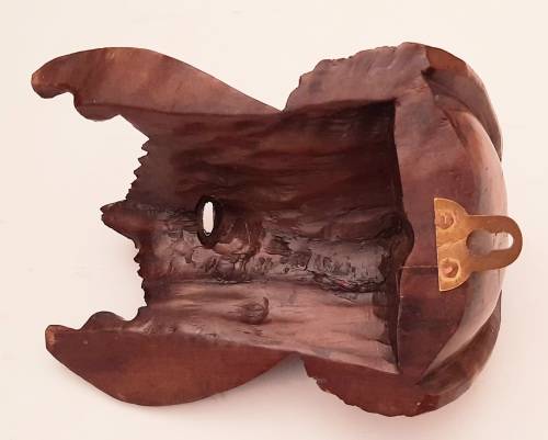 **EXQUISITE : Early 20th Century Chinese Handcarved Uyghur Tribesman Hardwood Mask (23cm x 15cm).**