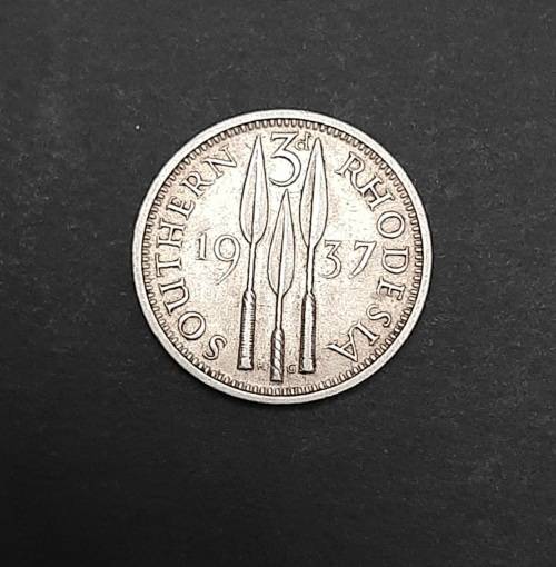 ** 1937 Southern Rhodesia .925 Silver 3D Coin (VF) #B**
