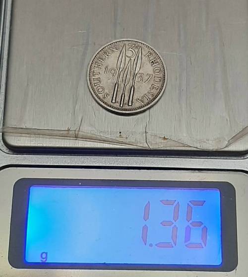 ** 1937 Southern Rhodesia .925 Silver 3D Coin (VF) #B**
