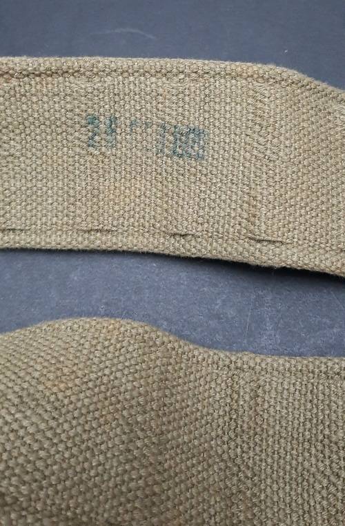 Rhodesian Bush War: Patt.69 Unissued Green Webbing Belt w/ Add. Strap #1 **