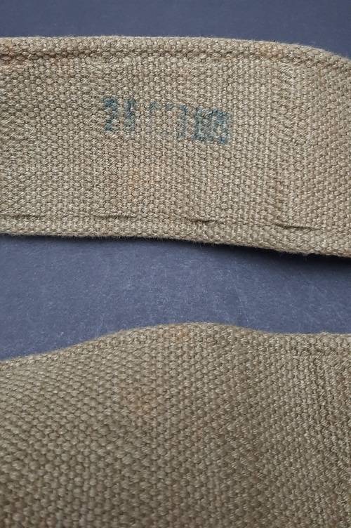 Rhodesian Bush War: Patt.69 Unissued Green Webbing Belt w/ Add. Strap #1 **