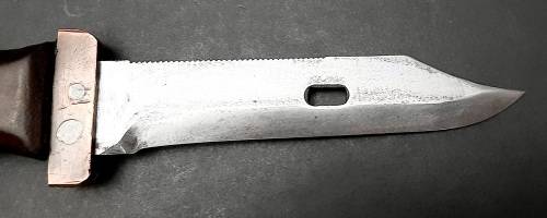 ** Border War: 1980s AK47 Bayonet SADF Troopie Conversion Knife w/ Sheath (27cm).**