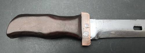 ** Border War: 1980s AK47 Bayonet SADF Troopie Conversion Knife w/ Sheath (27cm).**