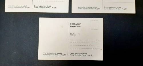 **Border War:  Lot 3 x Assorted 1981 Operation Protea SADF Propaganda Postcards (UNUSED).**