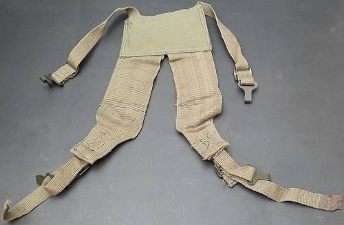 **Rhodesian Bush War: Patt.69 Unissued Green Webbing Yoke/ Suspender**