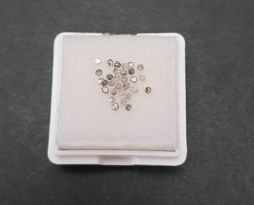 STUNNING: 0.52 ct Round-cut `Salt & Pepper`  Natural Melee Diamonds(Certified).**
