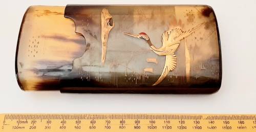 **STUNNING: Early 20th Century Chinese/ Oriental Painted Gilt Cheroot/Cigarette Case  **