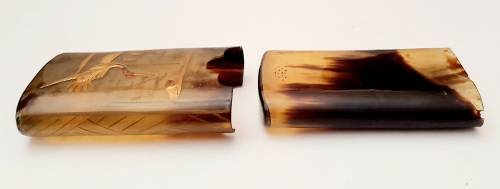 **STUNNING: Early 20th Century Chinese/ Oriental Painted Gilt Cheroot/Cigarette Case  **