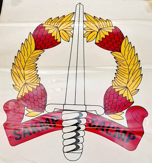 **Border War: 1980s UNISSUED Corps of Military Police Large Vehicle Decal / Sticker (24cm x 24cm).**
