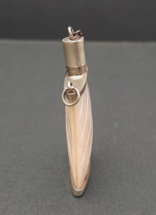 Early 20th Century Chinese Mother of Pearl & Silver Snuff Bottle