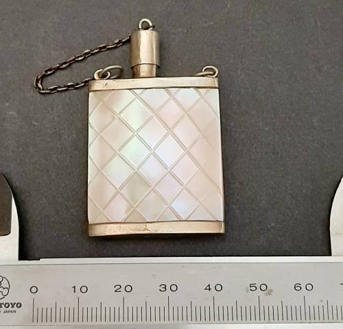 Early 20th Century Chinese Mother of Pearl & Silver Snuff Bottle