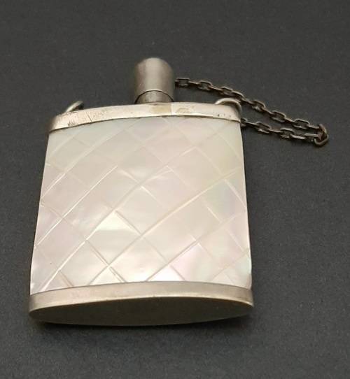 Early 20th Century Chinese Mother of Pearl & Silver Snuff Bottle