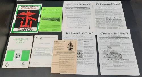**Rhodesian Bush War:  Collection of Rhodesia Association of South Africa Memorabilia Lot (x9 Pcs).*
