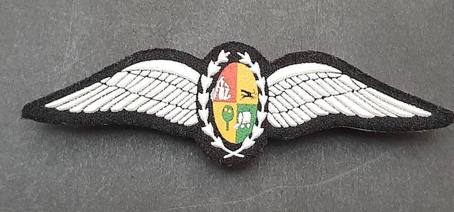 **Border War : 1980s SAAF Tupperware Pilot`s Wings Embossed w/ Pins(UNUSED).**