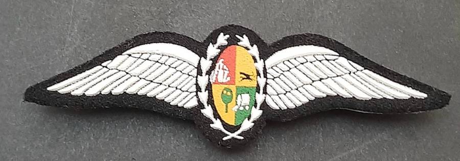 **Border War : 1980s SAAF Tupperware Pilot`s Wings Embossed w/ Pins(UNUSED).**