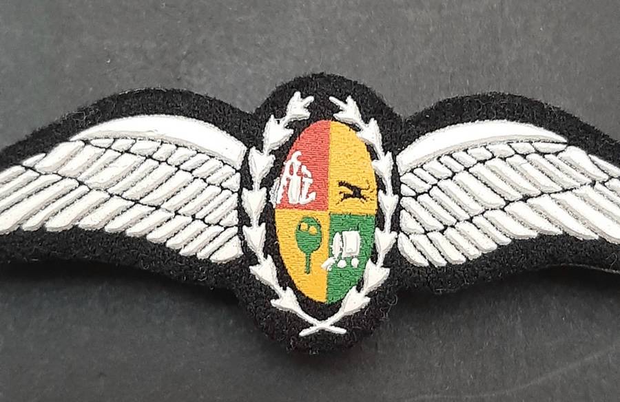 **Border War : 1980s SAAF Tupperware Pilot`s Wings Embossed w/ Pins(UNUSED).**