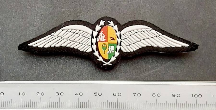 **Border War : 1980s SAAF Tupperware Pilot`s Wings Embossed w/ Pins(UNUSED).**