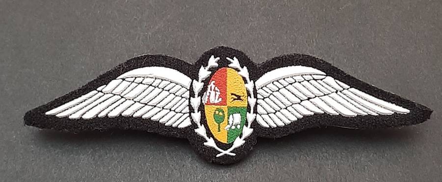 **Border War : 1980s SAAF Tupperware Pilot`s Wings Embossed w/ Pins(UNUSED).**