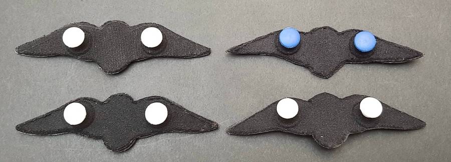 **Border War : 1980s SAAF Tupperware Pilot`s Wings Embossed w/ Pins(UNUSED).**