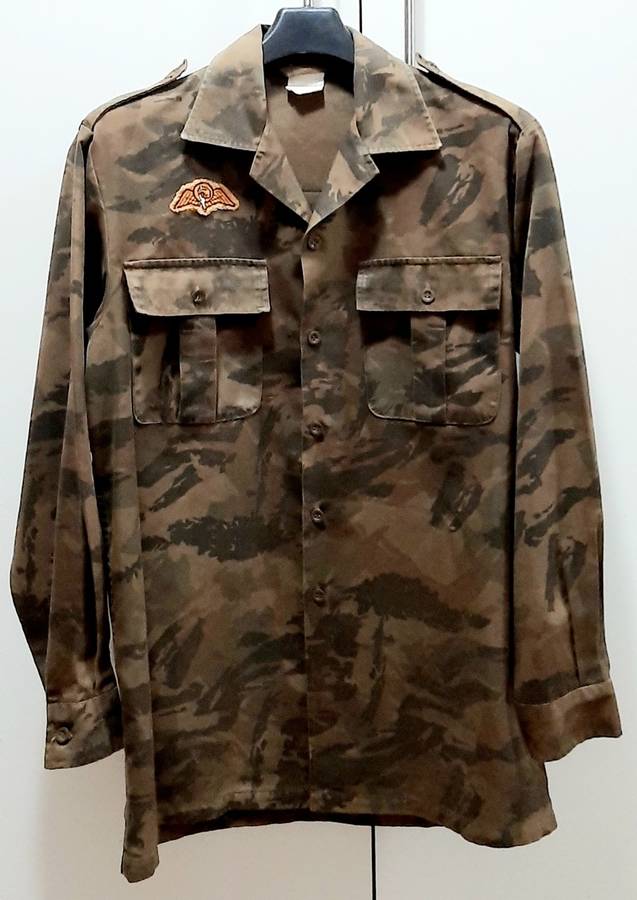 **Border War : 1980s S.A. Railway Police National Task Force Camouflage L/S Shirt w/ Para Wings **