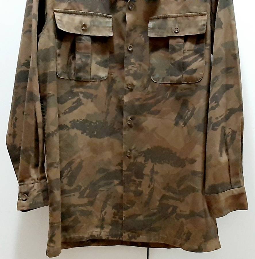 **Border War : 1980s S.A. Railway Police National Task Force Camouflage L/S Shirt w/ Para Wings **