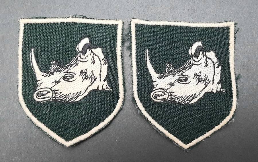 **Rhodesian Bush War: 1970s Rhodesian Army 2 Brigade Type I Shoulder Flash Pair**