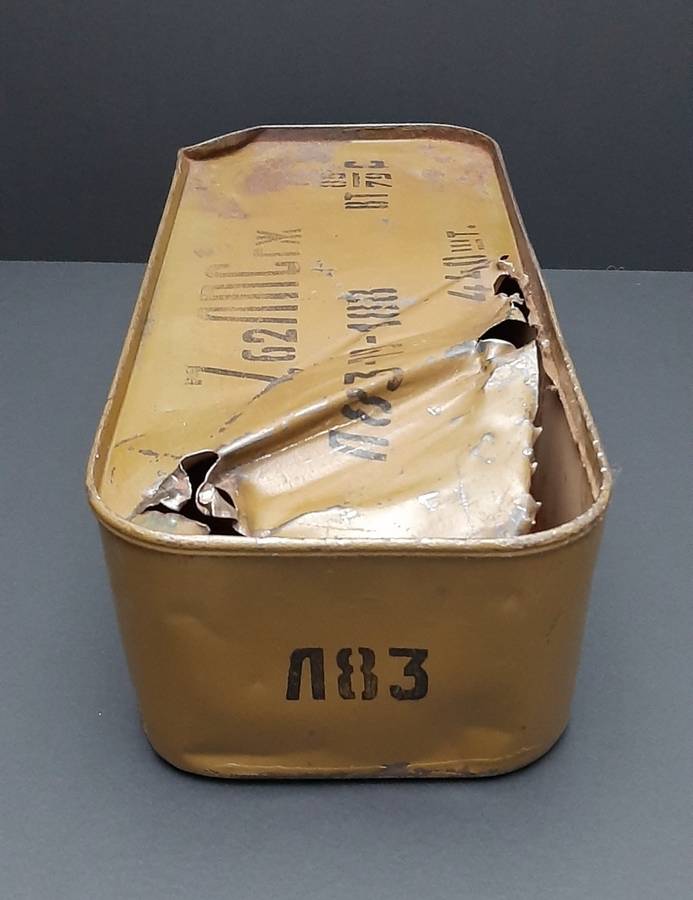**Border War : 1980s  Soviet 7.62 mm RPD Steel Ammunition Case .**