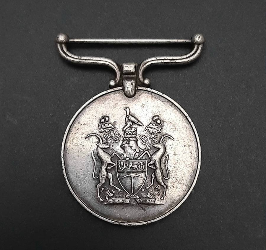 **RARE: 1960s Rhodesian Police Reserve Faithful Service Medal (att. Native).**