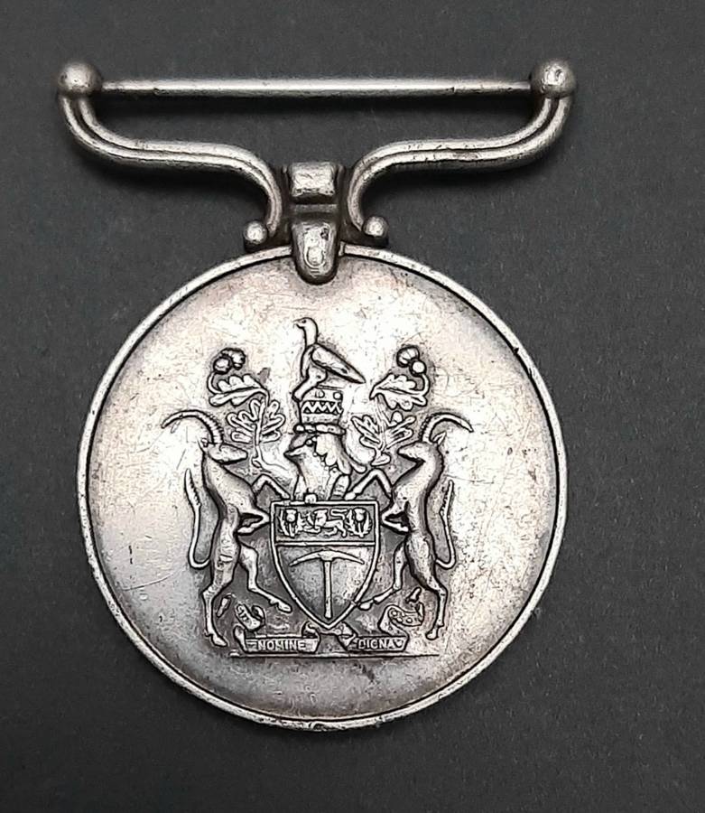 **RARE: 1960s Rhodesian Police Reserve Faithful Service Medal (att. Native).**