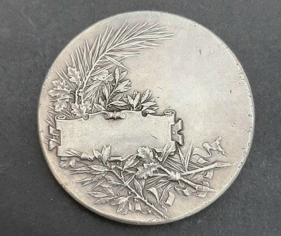 **WW1 : French Military Silverplated Bronze Shooting Medallion  **