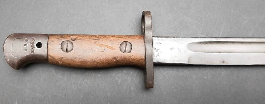 **WW1 : UDF/ SAP 1917 Wilkinson Patt.1907 Bayonet w/ Scabbard. **