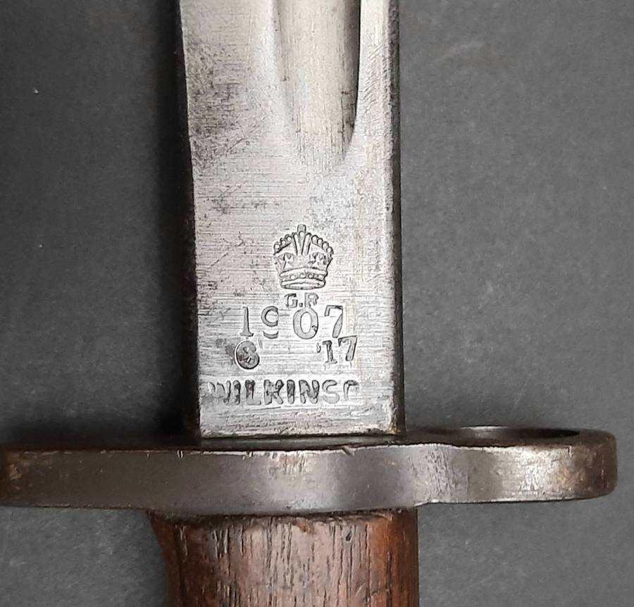 **WW1 : UDF/ SAP 1917 Wilkinson Patt.1907 Bayonet w/ Scabbard. **