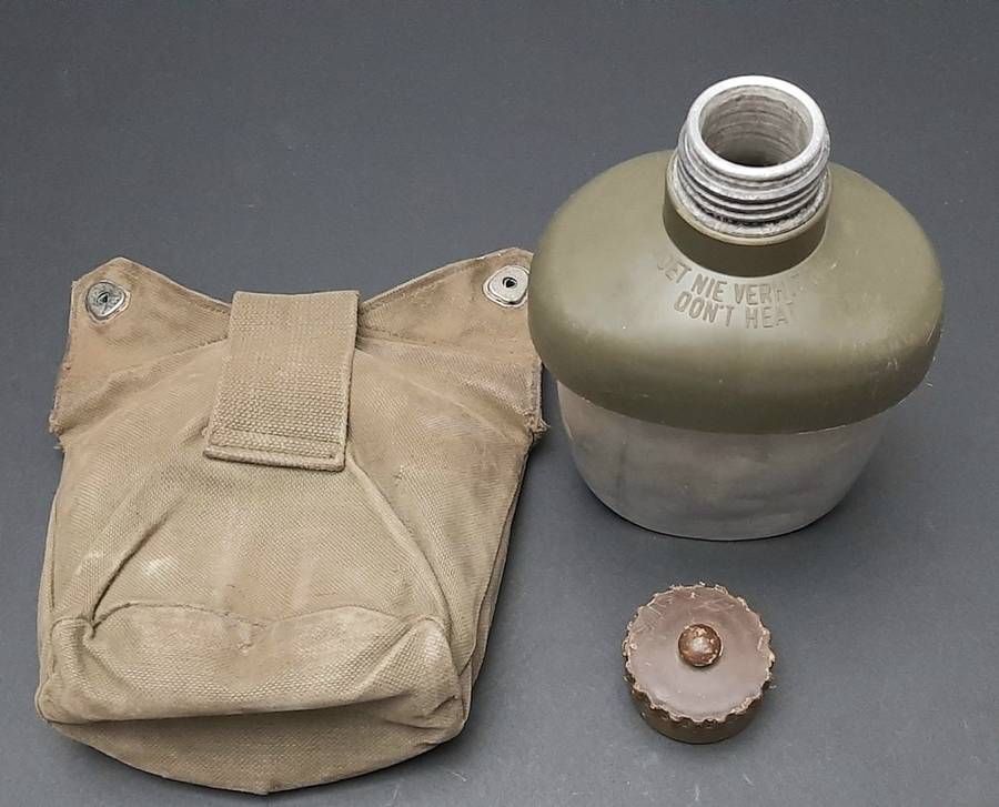 **Rhodesian Bush War: 1970s Rhodesian Army Patt. 61 Canteen w/ Cover.**