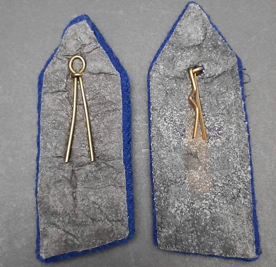 **Border War : 1970s  Brigadier Blue Rank Bullion Gorgets x2 *