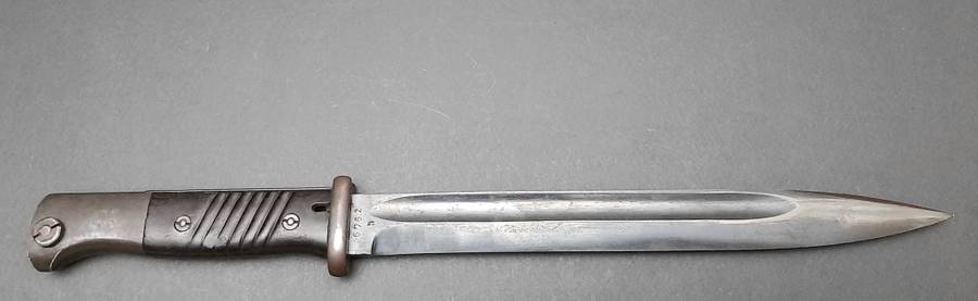 WW2 German K98 Bayonet with Scabbard and Leather Frog (Clemen & Jung) Matching Serials