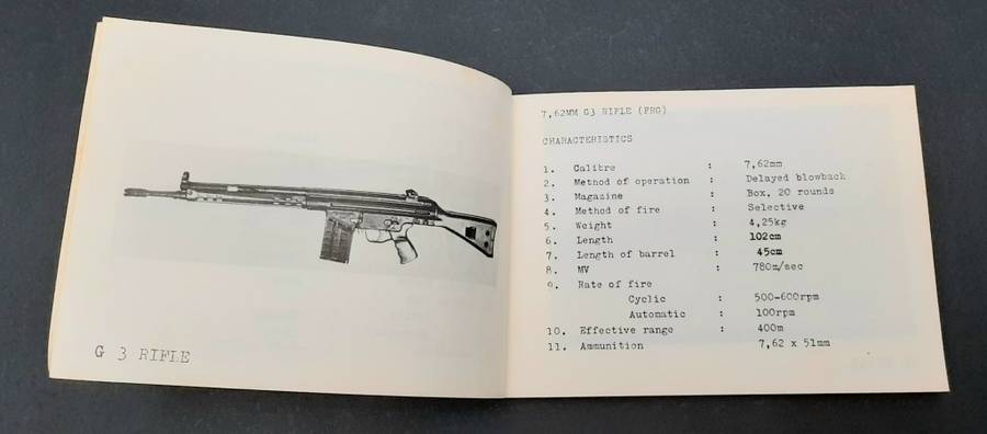 **Border War : 1980s SADF Operation Hooper/ Modular MPLA Weapons ID Booklet (USED).**