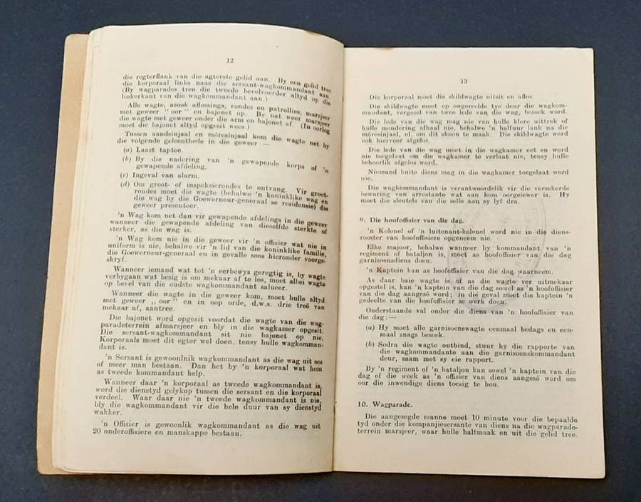 **WW2 : UDF 1940 Infantry Guidelines Booklet (Afrikaans Edition).**