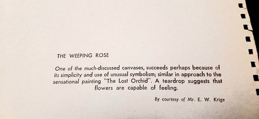 **RARE: Hand-Signed Vladimir Tretchikoff `The Weeping Rose`  Lithographic Print (36cm x27cm).**