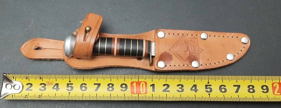 **1970s Puma Mini -Hunter`s Pocket Fob Knife w/ Scabbard (14cm).**