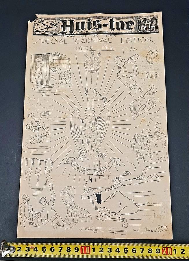 **RARE: WW2 South African `Huis Toe` Demob. Newsletter D/Sided (Sept. 1945).**