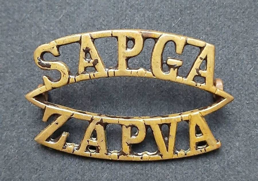 **RARE: Pre-1921 South African Permanent Garrison Artillery Shoulder Title w/ Lugs x1**