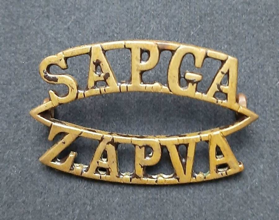 **RARE: Pre-1921 South African Permanent Garrison Artillery Shoulder Title w/ Lugs x1**