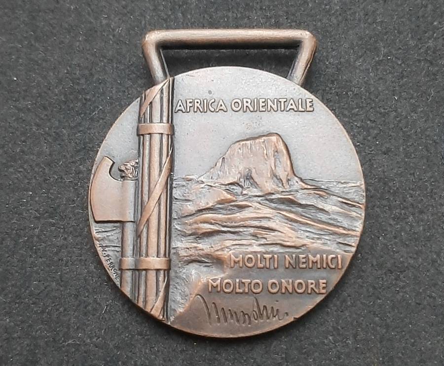 **WW2 : 1936 Italian 'Africa Orientale ' Ethiopian Campaign Medal N/R.**