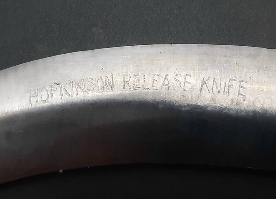 Rare 1960s British Army Parachute 'Hopkinson' Release Knife with Scabbard 25cm